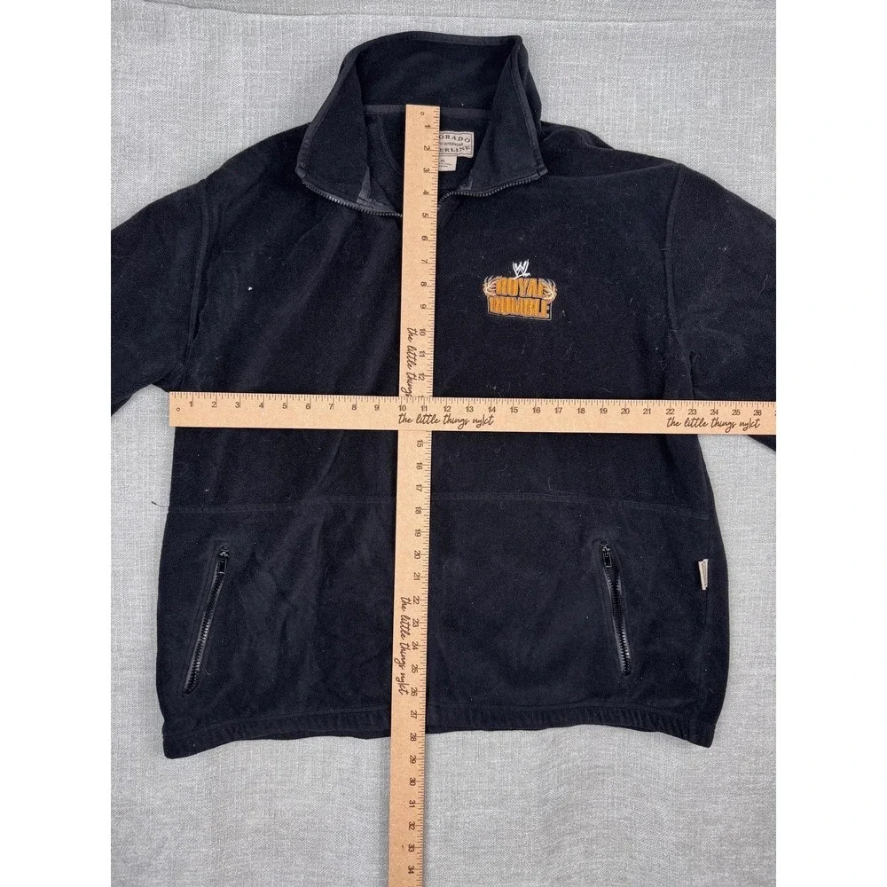 WWE Royal Rumble Jacket Mens XL Black Wrestling Fleece Full Zip Colorado 2006 - Picture 2 of 7